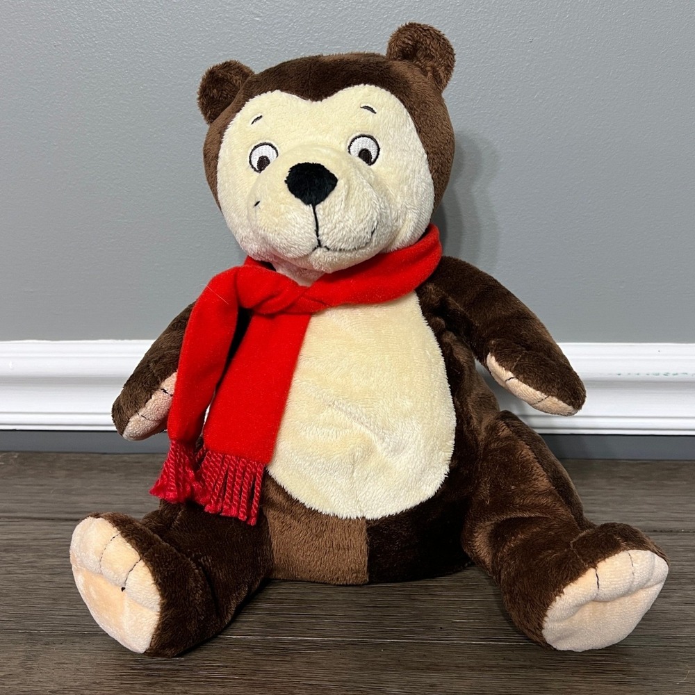 KOHL'S CARES You Can Do It Sam Brown Teddy Bear Plush Red Scarf Stuffed Animal - Picture 1 of 6